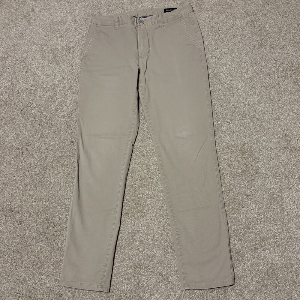 Bonobos Mens Chinos Pants Skinny Fit Beige Khaki Tan Flat Front, 31x32